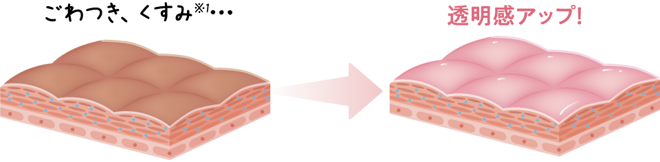 肌の透明感アップ