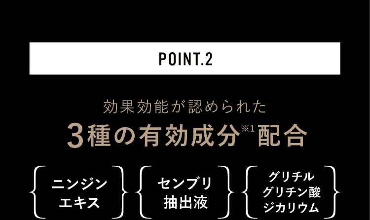 3種の有効成分配合