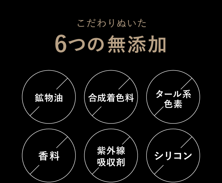 6つの無添加