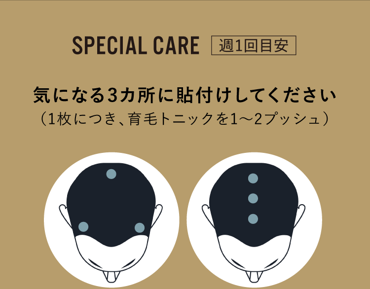 気になる3か所に貼付けしてください