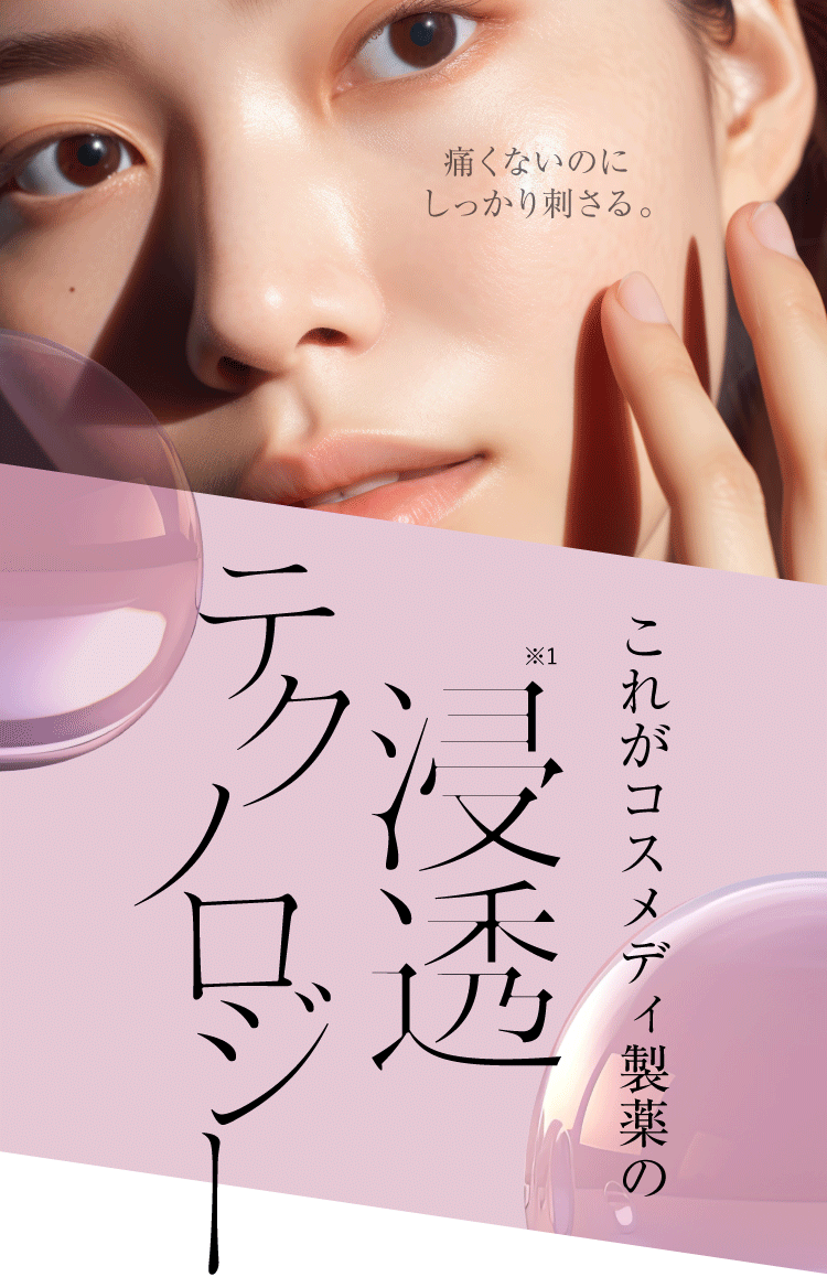 これがコスメディ製薬の浸透（角質層まで）テクノロジー