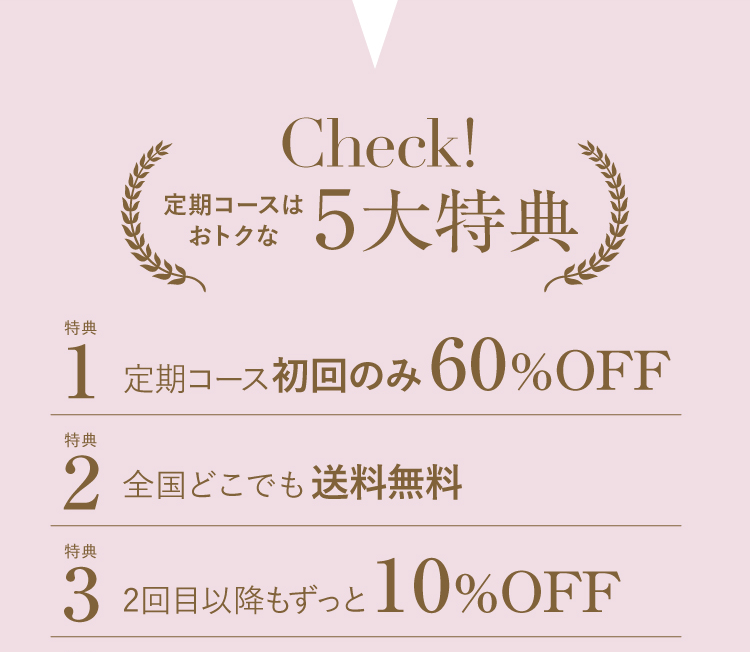 定期コースはおトクな5大特典