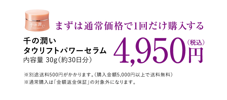 まずは通常価格で1回だけ購入する