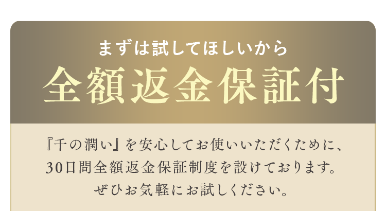 全額返金保証