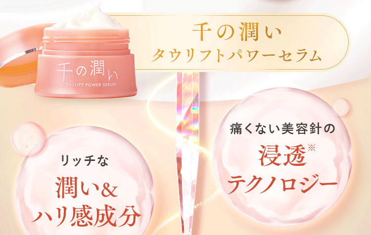 潤い＆ハリ感成分、浸透テクノロジー