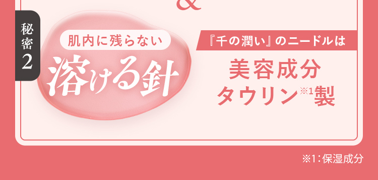 肌に残らない溶ける針